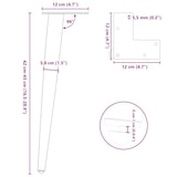 thumbnail of vidaXL Couchtischbeine Konische Form 4 Stk. Weiß 42-43 cm Stahl