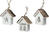 thumbnail of Christbaumschmuck Haus Holz 7cm Figur 1 Stück sortiert Weihnachtsbaum Anhänger Weihnachten Weihnachtsbaumschmuck Winterdorf Dorf Hütte Weiß Natur