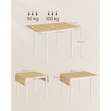 thumbnail of Helloshop26 - Klappbarer Esstisch 78 x 120 x 76,2 cm ausziehbarer Küchentisch/Schreibtisch für 2 bis 4 Personen rechteckig mit 12_0007671