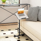 thumbnail of COSTWAY Mesita de noche con ruedas, regulable en altura, mesa de enfermería con tablero inclinable y giratorio 360° (gris)