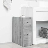 thumbnail of vidaXL Badschrank Schmal mit Rollen Grau Sonoma Holzwerkstoff