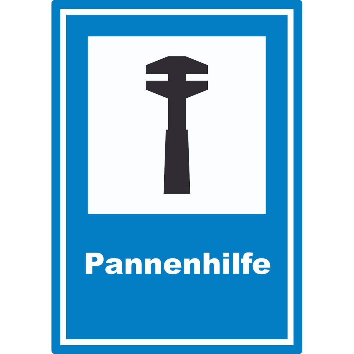 Pannenhilfe Aufkleber A5 (148x210mm)