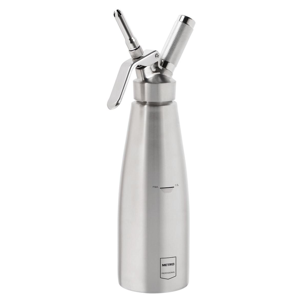 METRO PROFESSIONAL Sifone per panna montata, acciaio inox, Ø 9.3 x 32.3 cm, 1 L, argento
