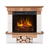 thumbnail of PORTO - Vrijstaande elektrische hoekhaard - 23" - Licht eiken - 91 x 89 x 76,5