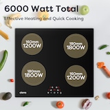 thumbnail of CIARRA inductiekookplaat 60 cm kookplaat 4-zone inbouw met 6000 W VM4BIH-E