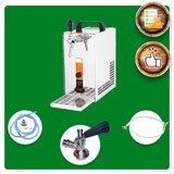 thumbnail of Komplett Set - Zapfanlage, Bierzapfanlage, Bierzapfen PYGMY 20/K mit Membranpumpe, 1-leitig Trockenkühlgerät aus Edelstahl, 25 L/h, Zapfkopf:Dreikant