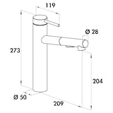 thumbnail of Naber Namor 2, Einhebelmischer, Edelstahl, Hochdruck 5025003
