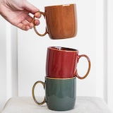 thumbnail of Becher grün beige 38 cl x6 - Rund Steingut Table Passion