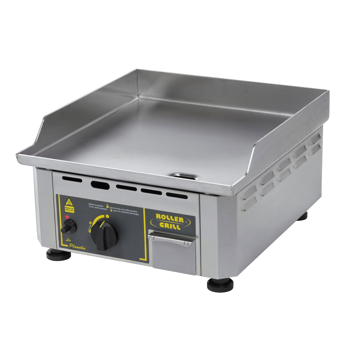Roller Grill plancha professionnelle inox gaz, 1 feu, PSI 400 G