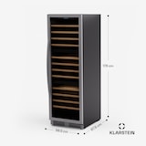 thumbnail of Klarstein Vinovilla Trio Weinkühlschrank | 144 Flaschen | 3 Zonen | 38 dB | 12 Regale | Kompressor | 413 Liter Edelstahl