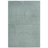 thumbnail of Handgetufteter Wollteppich in Pastellfarben `Leven Blake` . Farbe: Türkis, 160x230 cm | Kadima Design