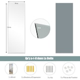 thumbnail of Helloshop26 - Miroir mural psyché rectangulaire sans cadre 110 x 38 cm pleine longueur bord biseauté suspendu vertical ou horizontal 20_0006309