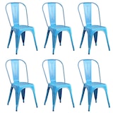 thumbnail of AGATHA set di 6 sedie in metallo blu antico colore Blu