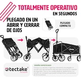 thumbnail of tectake Chariot pliable LEON avec freins, capacité de charge 80kg - noir - 404978