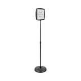 thumbnail of Bi-Office - Letrero de piso rectangular, horizontal, negro, 270x470 mm