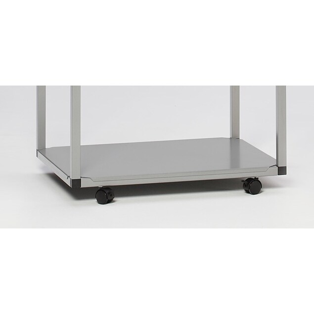 PROREGAL Fahrwerksatz für Müllsackhalter aus Vierkantrohren 240/1000 Liter | Silber