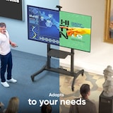 thumbnail of ONKRON Soporte Motorizado TV 50-100", hasta 120 kg, con Ruedas, VESA 200x200 - 1000x600 mm, Inclinado, TS1991E-B Negro
