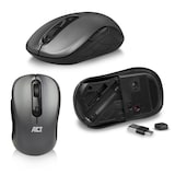 thumbnail of ACT AC5710 Draadloos Toetsenbord + Muis | Set | USB-C/USB-A ontvanger | Qwerty/US layout | Multimedia | Low Profile - Stille Toets | Zwart/Grijs