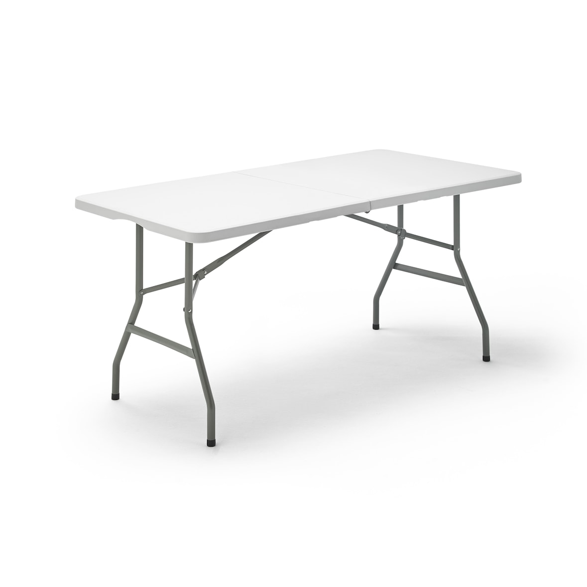 KG KITGARDEN - Mesa Dobrável Portátil Multifuncional, 152x70x74cm, Branco