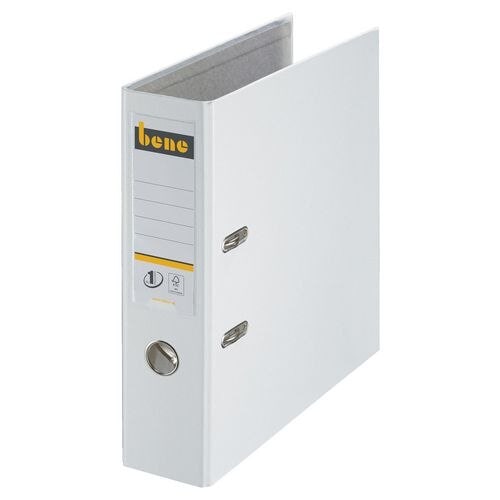 Bene No.1 Power Breit Ordner DIN A4 80 mm Weiß 2 Ringe 291400 PP (Polypropylen) Hochformat