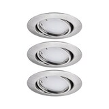 thumbnail of Paulmann Spot encastré LED Smart Home Zigbee 3.0 Base Coin Kit de base orientable  rond 90mm 20° Coin 3x4,9W 3x430lm 230V gradable 3000K Acier brossé