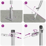 thumbnail of vidaXL Zaunpfosten 52 pcs Grau 3,2 x 3,2 x 70 cm