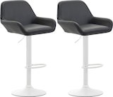 thumbnail of DELUKE® Barhocker 2er Set DUBLIN - Schwarz, Kunstleder, Weiß | Barhocker mit Lehne Barstuhl Tresenhocker Tresenstuhl Kneipenhocker Kneipenstuhl