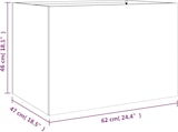 thumbnail of vidaXL Pflanzkübel Weiß 62x47x46 cm Stahl