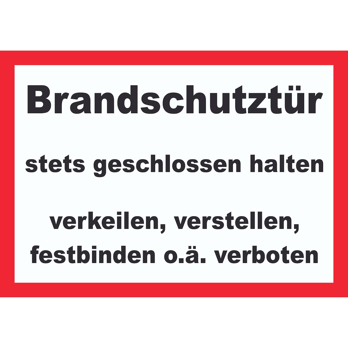 Brandschutztür Schild A4 (210x297mm)