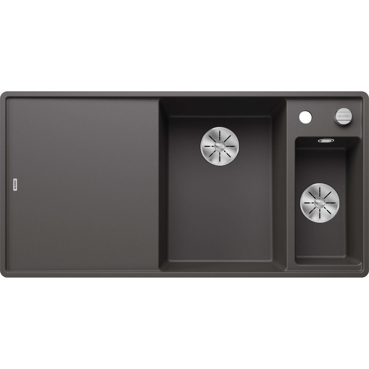 BLANCO AXIA III 6 S-F Einbauspüle SILGRANIT felsgrau ab 60 cm mit Brett