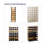 thumbnail of PROREGAL Modulares Weinregal VINOTECA MOD METAL | HxBxT 82,5x52,5x24,5cm | 5x8 Flaschen | Massives Kiefernholz | Braun geölt | Flaschenregal