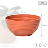 thumbnail of Prosperplast - MISA 14L Blumentopf - 44x44x19,8cm in Terrakottafarbe