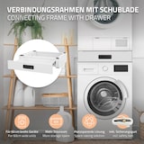 thumbnail of Waschmaschinen Verbindungsrahmen mit Schublade 60,5x54 cm Weiß aus Stahl