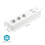 thumbnail of Nedis SmartLife Power Strip - 3 x Schutzkontakt (CEE 7/3) / 4 x USB - 16 A - 3680 W - 1.80 m - -10 - 40 °C - Android / IOS - Weiss