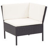 thumbnail of vidaXL 3-tlg. Garten-Lounge-Set mit Auflagen Poly Rattan Schwarz