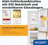 thumbnail of Exquisit Kühl-Gefrierkombination KGC320-95-E-040E inoxlook | 315 l Nutzinhalt | Edelstahloptik