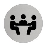 thumbnail of CombiCraft Aluminium Türschild 'Konferenzraum' - Ø75mm mit 3M-Klebeband