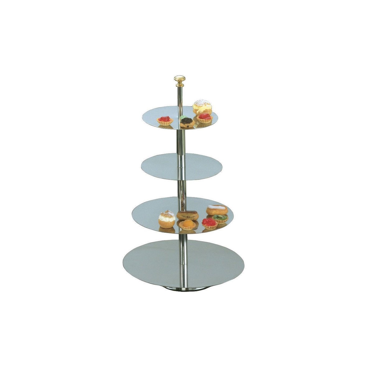 STELLINOX présentoir à gâteaux inox 4 étages H 64 cm