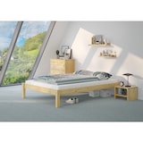 thumbnail of Doppelbett Massivholzbett Kiefer natur 140x200 Futonbett Bettrahmen Einzelbett Rollrost 60.35-14