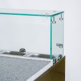 thumbnail of Romux® Table a Pizza Réfrigérée 2 Portes 90x70 cm pour 5 Bacs GN 1/6 Plan de Travail en Marbre et Cloche en Verre | Préparation Pizzas et Salades