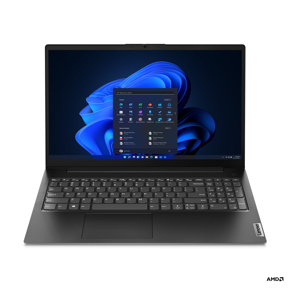 Lenovo V V15 Laptop 39,6 cm (15.6") Full HD AMD Ryzen™ 5 7520U 16 GB LPDDR5-SDRAM 512 GB SSD Wi-Fi 5 (802.11ac) Windows 11 Pro Schwarz