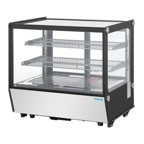 Thekenvitrine der Polar G-Serie, 160 l, Schwarz