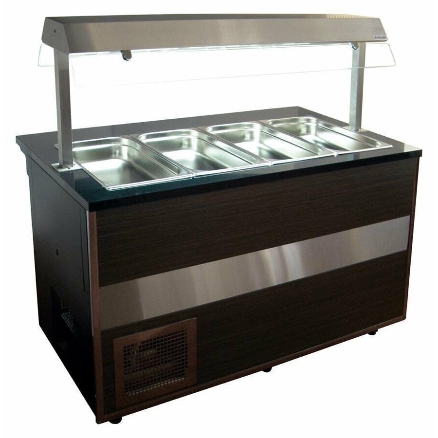 Gastro Gekoelde Saladebar Gekoelde Vitrine 1500x900x1350mm 4 x 1/1 GN