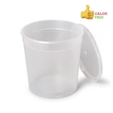 thumbnail of 25 unidades. Recipiente circular translúcido reutilizável PP (1000cc) Ref 1000TR