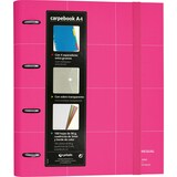 thumbnail of Pasta con aneis CarpeBook A4 Forrado Unequal Grid fucsia