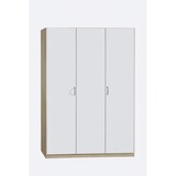 thumbnail of Matelpro - Armoire d'angle contemporaine Noa - Moderne & Design -Blanc/chêne - Une penderie - 8 étagères -Types de portes: Battantes