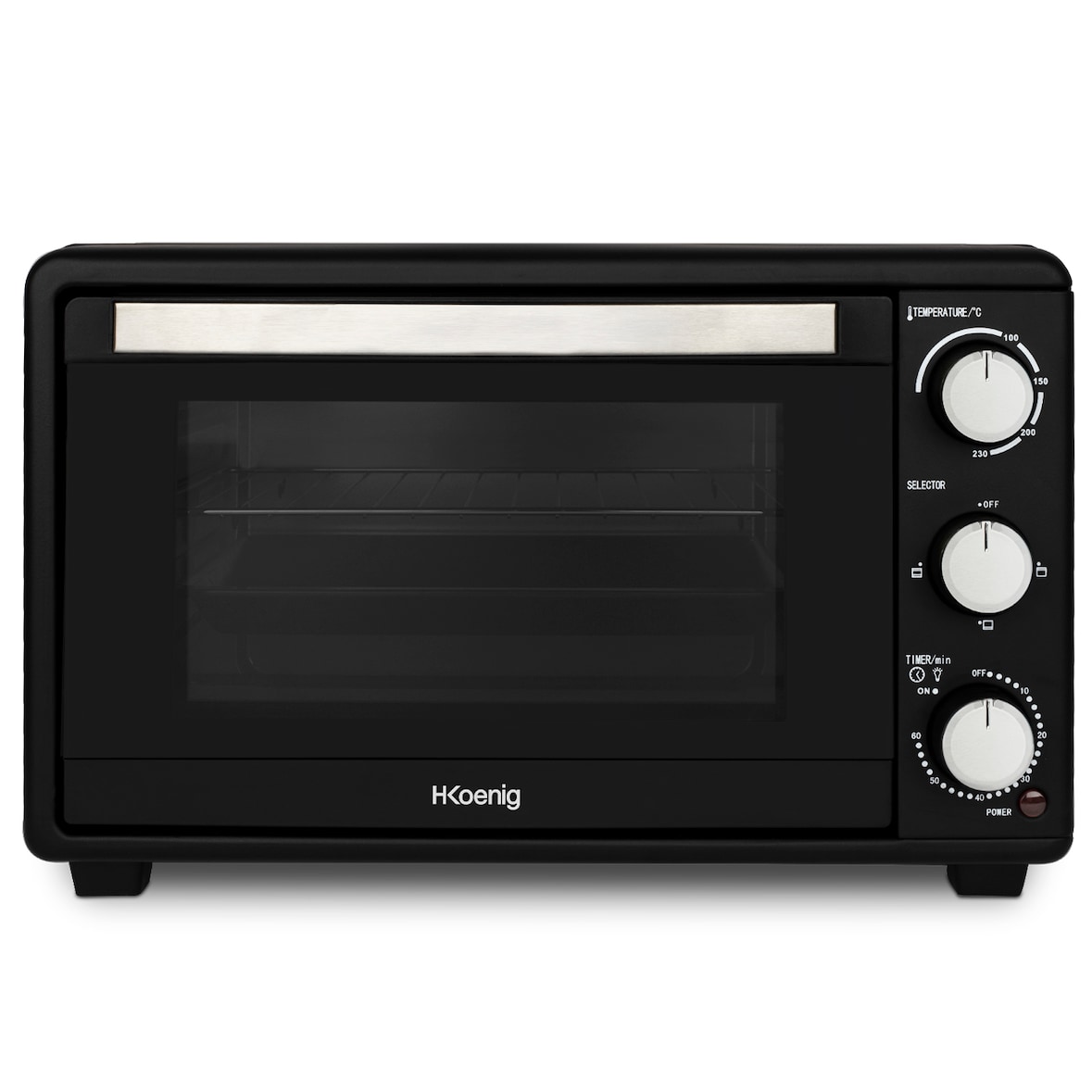 Mini Horno Eléctrico Sobremesa 25 L, 1500 W, Hasta 230ºc, Hasta 60 Mins, Acero Inox