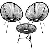 thumbnail of tectake Ensemble table et chaises de jardin Santana - noir - 404410