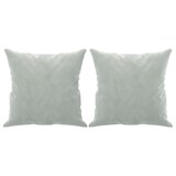 thumbnail of vidaXL 3-Sitzer-Sofa mit Zierkissen Hellgrau 180 cm Samt