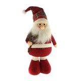 thumbnail of WellHome - Figura decorativa de Pai Natal em pé com desenho de guingão vermelho H.46cm
